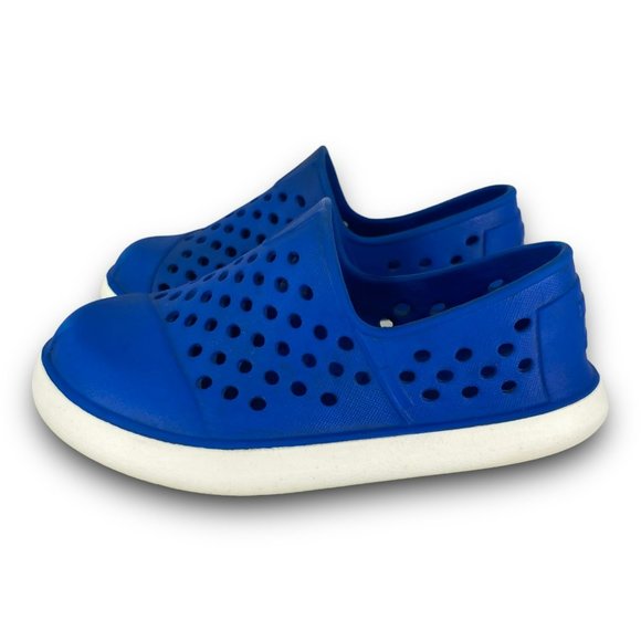 Toms Romper Perforated Sneakers 10010624 Low Top Slip On Blue White Toddler 7 - Picture 2 of 10